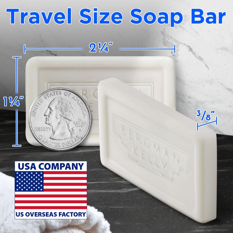 BERGMAN KELLY - Hotel Soap Bars - White Tea, 0.5 oz, 200 PK - Travel Size Luxury Bulk Amenities Bar Soap - Mini Individually Wrapped Rectangular Soap, Small Toiletries for Airbnb, Motel, Guest Bath - Image 3